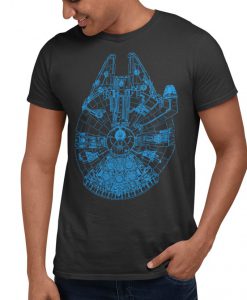 Millennium Falcon Blue Print Tshirt