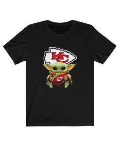 SuperBowl KC Chiefs Baby Yoda Inspired Vintage Look Mandalorian Inspired Unisex tshirt