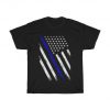 Thin Blue Line American Flag T-Shirt