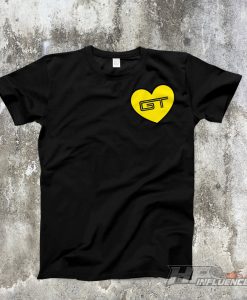 Triple Yellow GT HEART Black Mustang T-Shirt