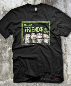 YeezReel 350 DEAD FRIENDS Black T-Shirt