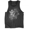 Yoda & Darth Vader Riding a Bicycle Hand Screen Printed on a Mens Tank Top