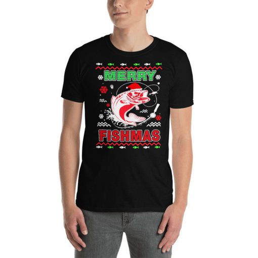 Merry Fishmas Fun Fishing Tshirt Perfecet Christmas Gift