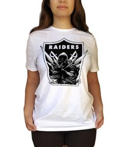 Raiders NFL Deadpool Marvel Unisex Fitted T Shirt