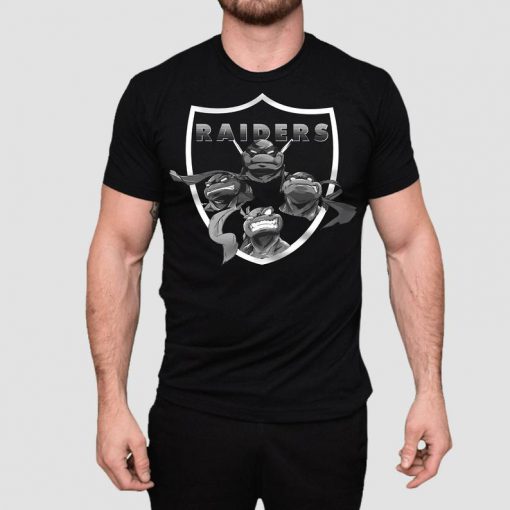 Raiders Ninja Turtles Football T Shirt