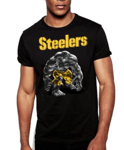 Steelers NFL Unisex Hulk Marvel Fitted T Shirt