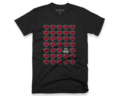 Superluxe Clothing Storm Trooper Love Mens Womens Funny 8-bit Pixelated Heart Valentines Day T-Shirt