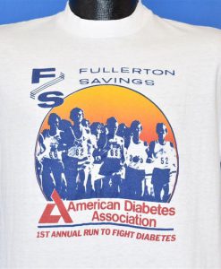 70s Fullerton Savings Run to Fighfult Diabetes Sunset t-shirt