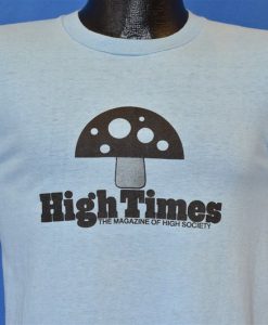 70s High Times Mushroom Magazine of High Society t-shirt