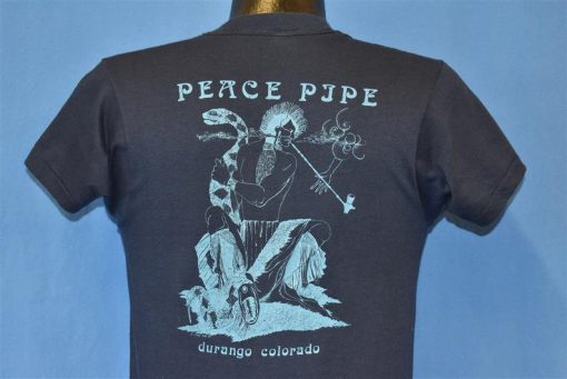 70s Peace Pipe Rocky Mountain High CO t-shirt Back