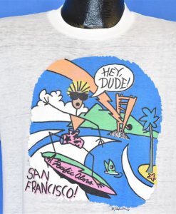 80s Hey Dude San Francisco Surfer Paper Thin t-shirt