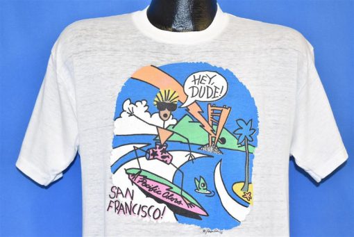 80s Hey Dude San Francisco Surfer Paper Thin t-shirt