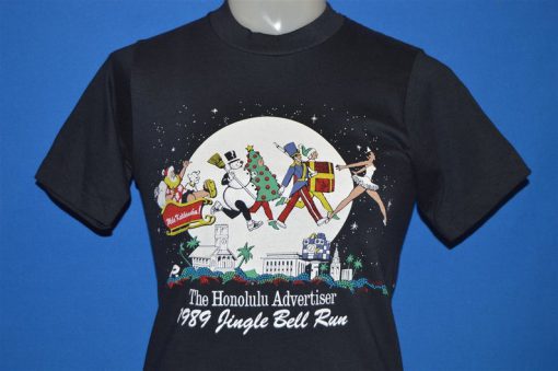 80s Honolulu Jingle Bell Run Santa's Sleigh t-shirt