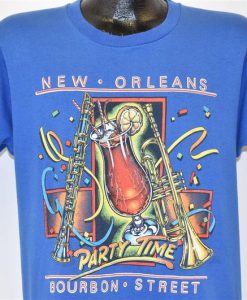 80s New Orleans Bourbon Street Party Time t-shirt