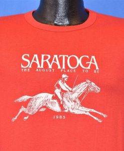 80s Saratoga Travers Stakes '85 Horse Race t-shirt