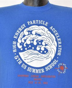 80s Stanford Linear Accelerator Center Summer School Blue t-shirt