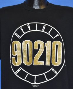 90s Beverly Hills 90210 TV Show Logo Black Gold t-shirt