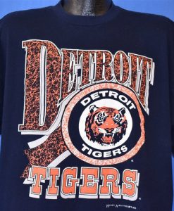 90s Detroit Tigers Baseball MLB Blue t-shirt