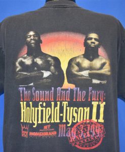 90s Holyfield-Tyson II The Sound and the Fury 1997 Boxing Match t-shirt Back