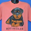 90s Rottweiler Puppy Cute Drawing Adorable Dog Cartoon t-shirt