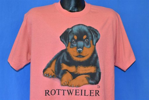 90s Rottweiler Puppy Cute Drawing Adorable Dog Cartoon t-shirt