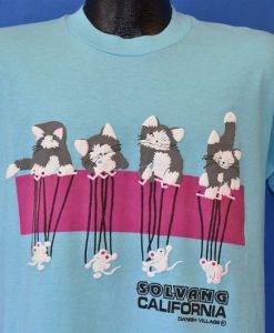 90s Solvang California Danish Village Cute Kitten Cat Cartoon Puppets t-shirt