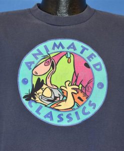 90s The Flintstones Animated Classics Cartoon Dino Fred t-shirt