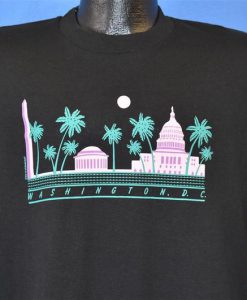 90s Washington DC Monuments Capitol Full Moon t-shirt