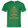 Newfoundlander Keep Calm And Drink Like A Newfoundlander St. Patrick's Day T Shirt