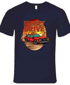 Sunset Drive Car Dust T Shirt