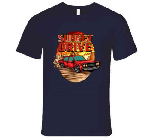 Sunset Drive Car Dust T Shirt