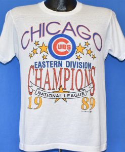 80s Chicago Cubs East Division Champion 1989 t shirt