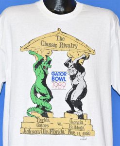 80s Gator Bowl 1989 Florida Georgia Bulldogs Classic Rivalry College Football t-shirt