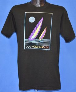 90s Hawaii Rainbow Sailboat Tourist t-shirt