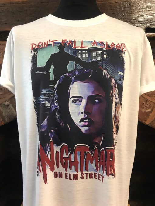 A Nightmare on Elm Street - White T-shirt. Nancy Thomspon. Heather Langenkamp. Freddy Krueger. Men's & Women's all sizes