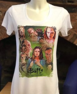 Buffy the Vampire Slayer Cast - Season 3, The Wish. White T-Shirt - Men's & Women's all Sizes. Cordelia, Giles, Anya, Willow.