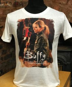 Buffy the Vampire Slayer - Scythe - White T-Shirt. Season 7. Men's and Women's all sizes