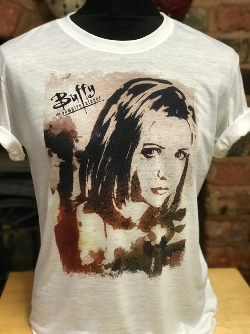 Buffy the Vampire Slayer - White T-Shirt. Grunge. Men's and Women's all sizes