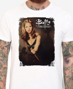 Buffy the Vampire Slayer - White T-Shirt. Men's & Women's all sizes.