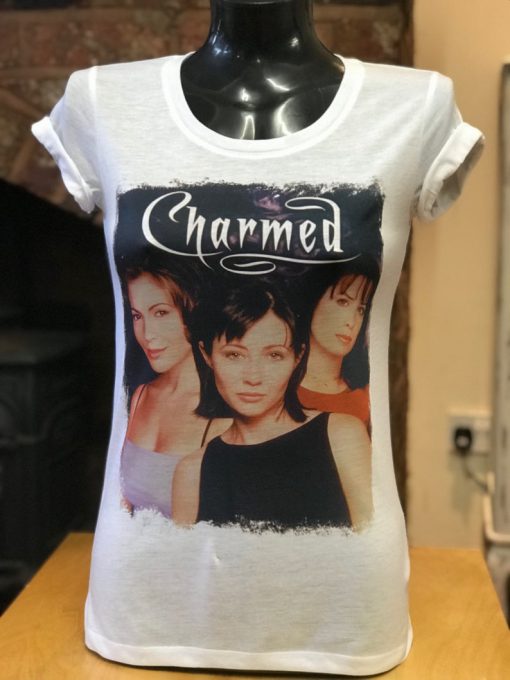 Charmed - White Custom Made T-Shirt. Men's, Women's