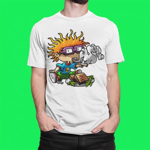 Chuckie Finster Rugrats Cartoon Smoking T Shirt Unisex