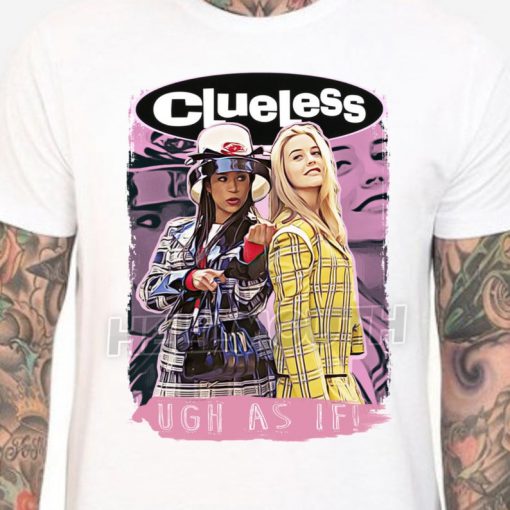 Clueless White t shirt. Alicia Silverstone, Cher, Stacey Dash, Dionne. 90's. Men's & Women's all Sizes