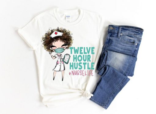 Curly Hair Nurse T-Shirt