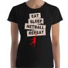 Eat Sleep Netball Repeat Sports Players Womens T Shirts