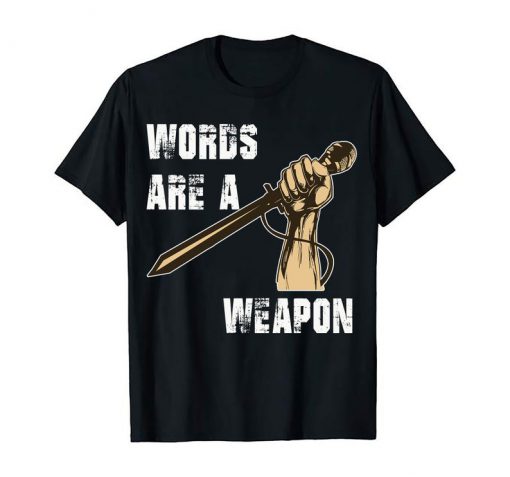 Freedom Of Speech Retro & Vintage Style Your Voice Words Is A Weapon Political T-Shirts