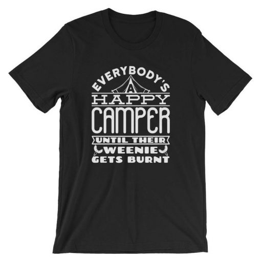 Funny Happy Camper Camping T Shirt