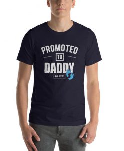 Mens Vintage Promoted to Daddy 2020 New Dad Baby Boy Tshirt