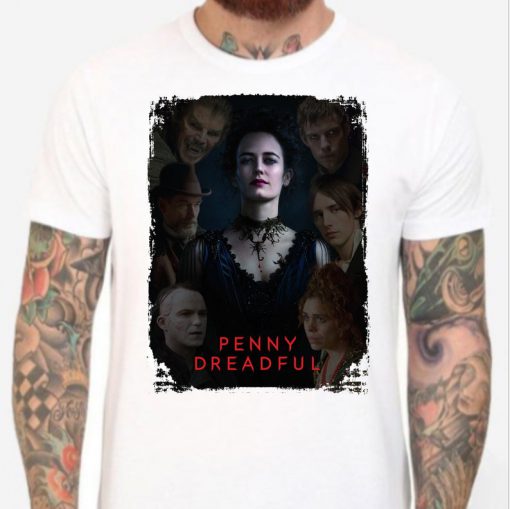 Penny Dreadful - White T Shirt. vanessa Ives, Frankenstein, Wolf-man. halloween horror. Men's & Women's all sizes