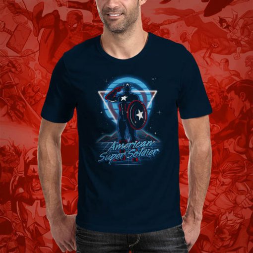 Retro American Super Soldier T-Shirt unisex