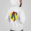 Retro Premium Pullover Hoodie Unofficial Spider Super Hero Inspired by Vintage Comic Back